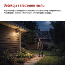GoSmart Zewnętrzna kamera obrotowa IP-1300 LANTERN z WiFi i lampą, czarna