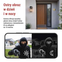 GoSmart Zewnętrzna kamera obrotowa IP-1300 LANTERN z WiFi i lampą, czarna