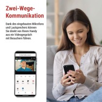 GoSmart Rotierende Outdoor IP Kamera mit WiFi und Licht IP-1300 LANTERN, schwarz