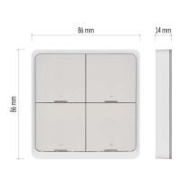 GoSmart Portabler Szenenschalter IP-2004ZW, ZigBee 3.0, 4 Tasten