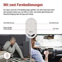 GoSmart Alarm IP‑126L GUARDIAN mit Bewegungsmelder, 6× Tür-/Fenstersensor, WLAN