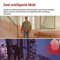 GoSmart Alarm IP‑126L GUARDIAN mit Bewegungsmelder, 6× Tür-/Fenstersensor, WLAN