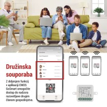 GoSmart stikalni modul IP-2104SZ, ZigBee, 2-kanalni (ne potrebuje žice N)