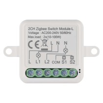 GoSmart Schaltermodul IP-2104SZ, ZigBee, 2-Kanal (kein N-Draht erforderlich)