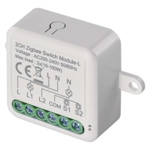 GoSmart Schaltermodul IP-2104SZ, ZigBee, 2-Kanal (kein N-Draht erforderlich)