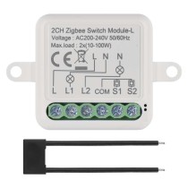 GoSmart Schaltermodul IP-2104SZ, ZigBee, 2-Kanal (kein N-Draht erforderlich)