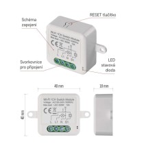 GoSmart modul spínací IP-2101SW, WiFi, 1-kanálový