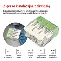 Złączka z dźwigniami 4 mm2, 10 szt