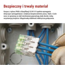 Złączka z dźwigniami 4 mm2, 10 szt