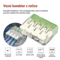 Spojna klema z ročicami 4 mm2, 10 kos