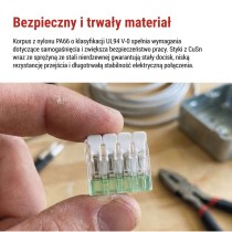 Złączka z dźwigniami 4 mm2, 10 szt