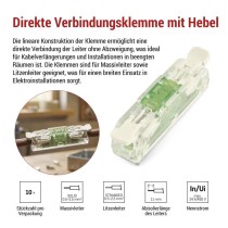 Inline-Hebelklemme 2× 0,2–4 mm2, 10 Stk