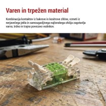Linijska spojna klema z ročicami 4× 0,2–4 mm2, 10 kos