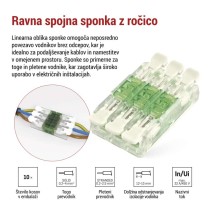 Linijska spojna klema z ročicami 6× 0,2–4 mm2, 10 kos