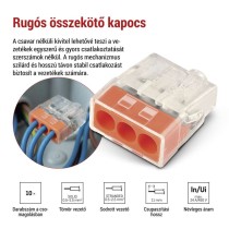 Rugós sorkapocs 3×0,5, 10 szt