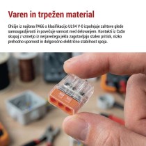 Vzmetna spojna klema 3×0,5, 10 kos
