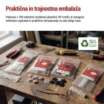 Vzmetna spojna klema 3×0,5, 10 kos