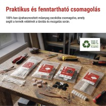 Kör alakú kábelbilincs 6 mm, fekete, 50 szt