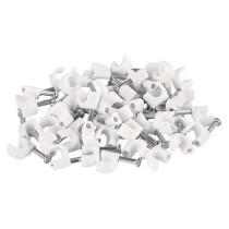 Kör alakú kábelbilincs 6 mm, fehér, 50 szt
