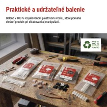 Káblová príchytka 6 mm, biela, 50 ks