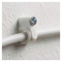 Kör alakú kábelbilincs 6 mm, fehér, 50 szt