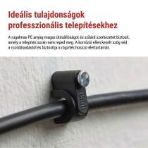 Kör alakú kábelbilincs 8 mm, fekete, 50 szt