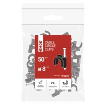 Kör alakú kábelbilincs 8 mm, fekete, 50 szt