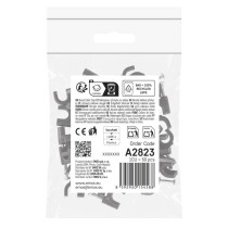 Kör alakú kábelbilincs 8 mm, fekete, 50 szt