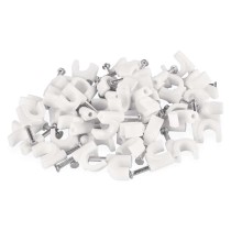 Kör alakú kábelbilincs 8 mm, fehér, 50 szt
