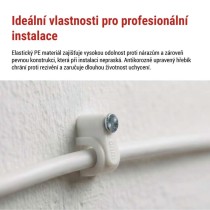 Kabelová příchytka 8 mm, bílá, 50 ks