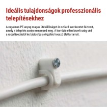 Kör alakú kábelbilincs 8 mm, fehér, 50 szt