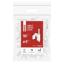Kör alakú kábelbilincs 8 mm, fehér, 50 szt