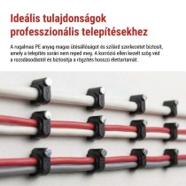 Kör alakú kábelbilincs 10 mm, fekete, 50 szt
