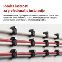 Kabelska objemka 10 mm, črna, 50 kos