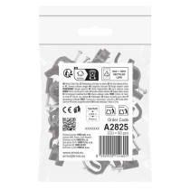 Kör alakú kábelbilincs 10 mm, fekete, 50 szt