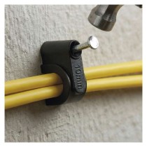 Kör alakú kábelbilincs 10 mm, fekete, 50 szt