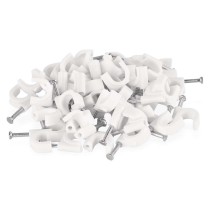 Kör alakú kábelbilincs 10 mm, fehér, 50 szt
