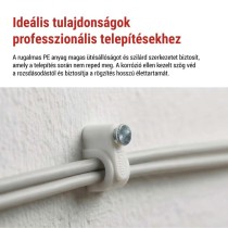Kör alakú kábelbilincs 10 mm, fehér, 50 szt