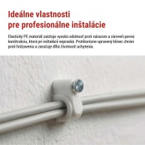 Káblová príchytka 10 mm, biela, 50 ks