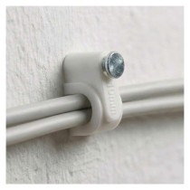 Kör alakú kábelbilincs 10 mm, fehér, 50 szt