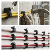 Kör alakú kábelbilincs 10 mm, fehér, 50 szt