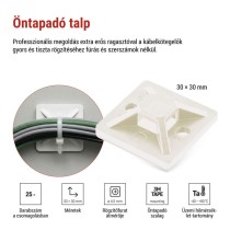 Öntapadó talp 3M 30×30, fehér, 25 szt