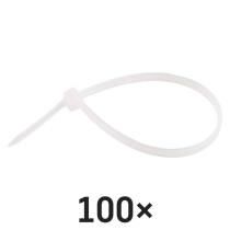 Kábelkötöző 150×3,5, fehér, 100 szt