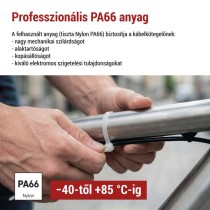 Kábelkötöző 150×3,5, fehér, 100 szt