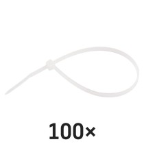 Kábelkötöző 200×3,5, fehér, 100 szt