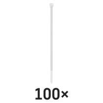 Kábelkötöző 300×3,5, fehér, 100 szt