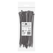 Kábelkötöző 200×4,8, fekete, 100 szt