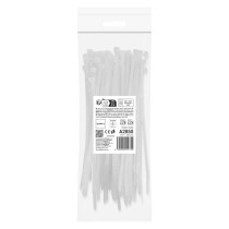 Kábelkötöző 200×4,8, fehér, 100 szt