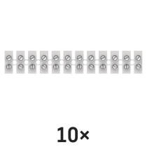 Klemmiplokk 12 x 4,0 mm valge, 10 tk