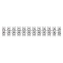 Klemmiplokk 12 x 4,0 mm valge, 10 tk